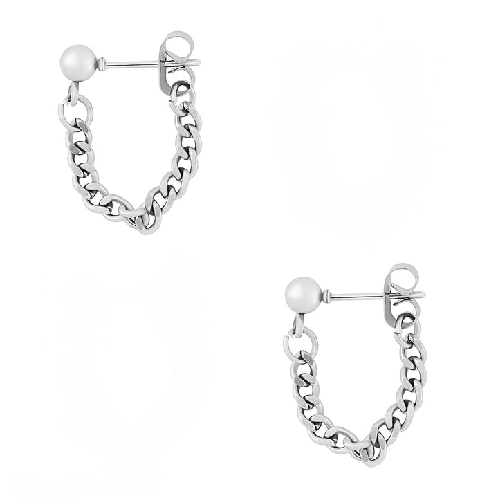 Micro Orbito Silver Men's Earrings
