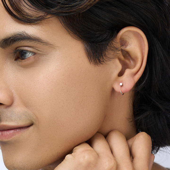 Caius Silver Men's Earring