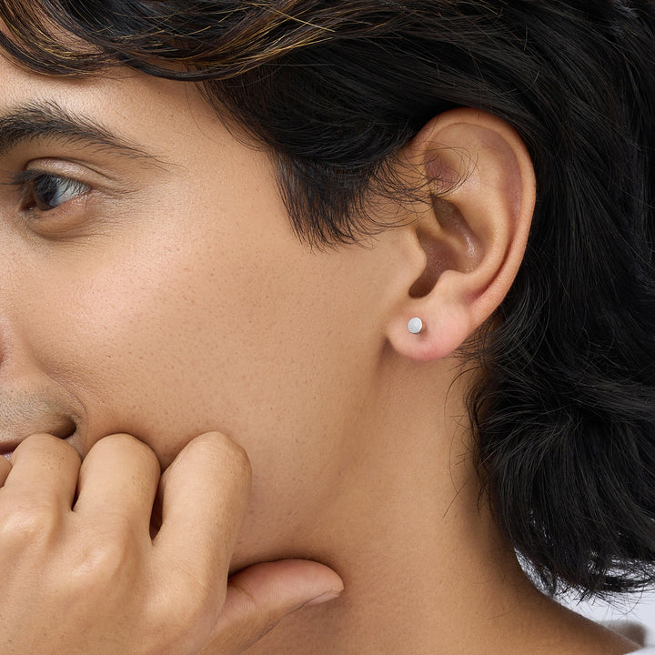 Koa Silver Men's Earrings