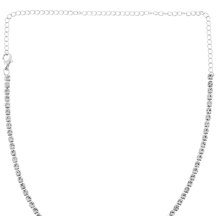 Heartlet Green stone Silver Necklace