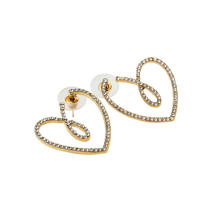 Soliso Heart Gold Bling Earrings