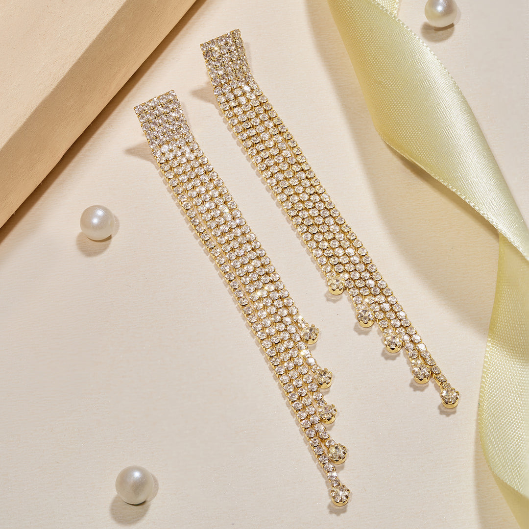 Sweet Spark Gold Bling Earrings