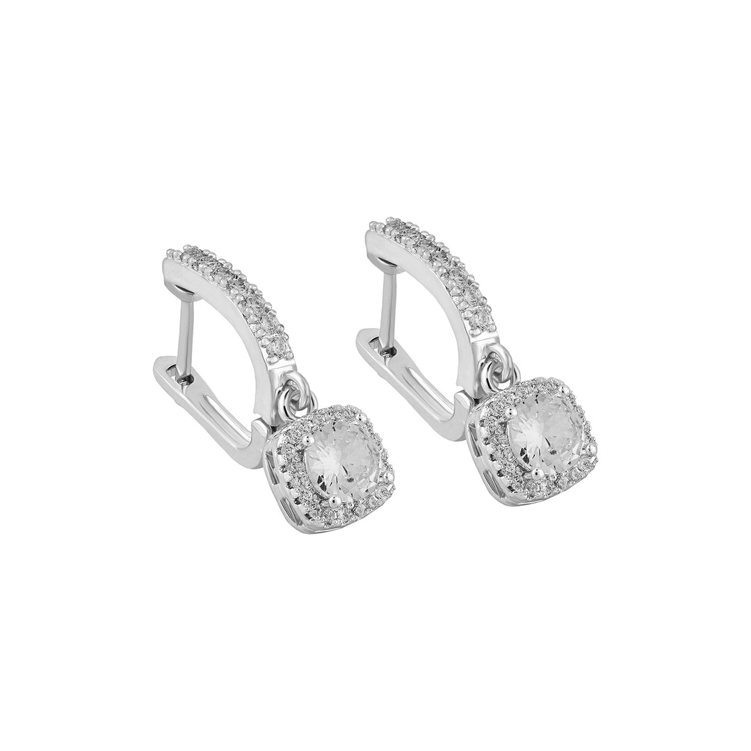 Dainty-Drama Silver Bling Earrings