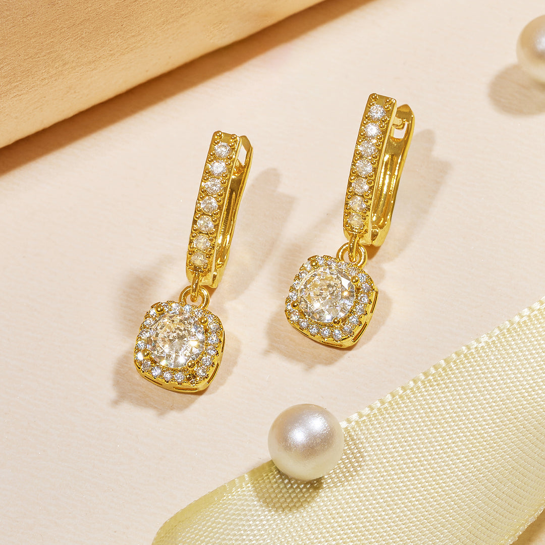 Dainty-Drama Gold Bling Earrings