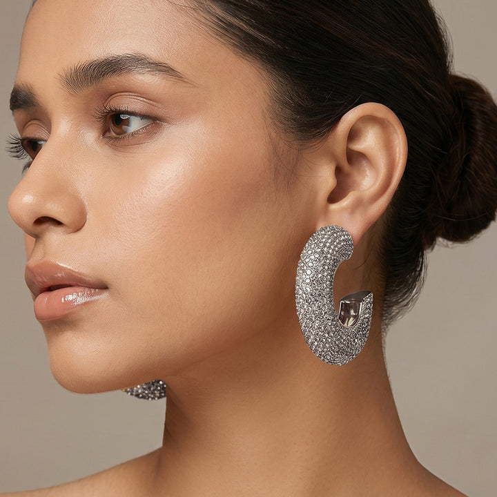 Maribel Silver Bling Earring
