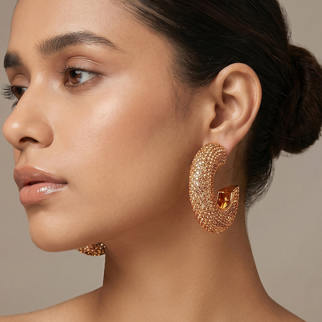 Maribel Gold Bling Earring