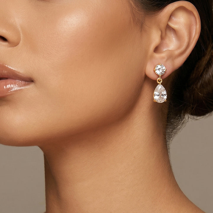 Glint-Bling Gold Earrings