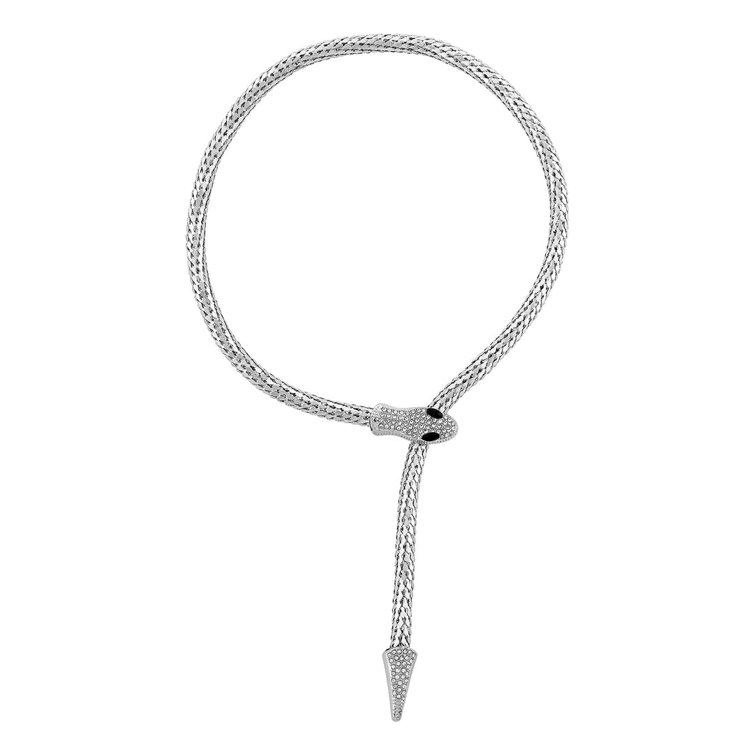 Hissora Silver Snake Necklace
