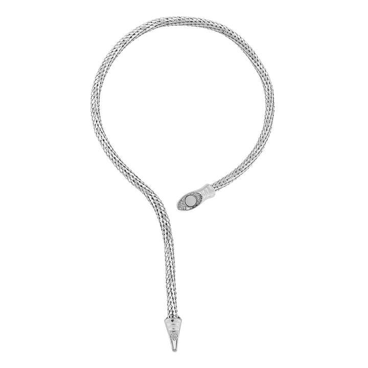 Hissora Silver Snake Necklace
