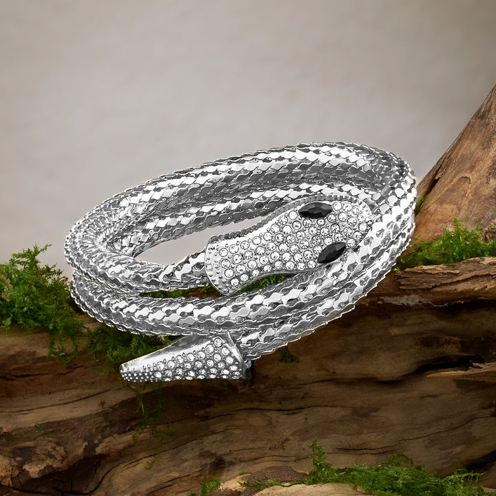 Hissé Silver Snake Bracelet