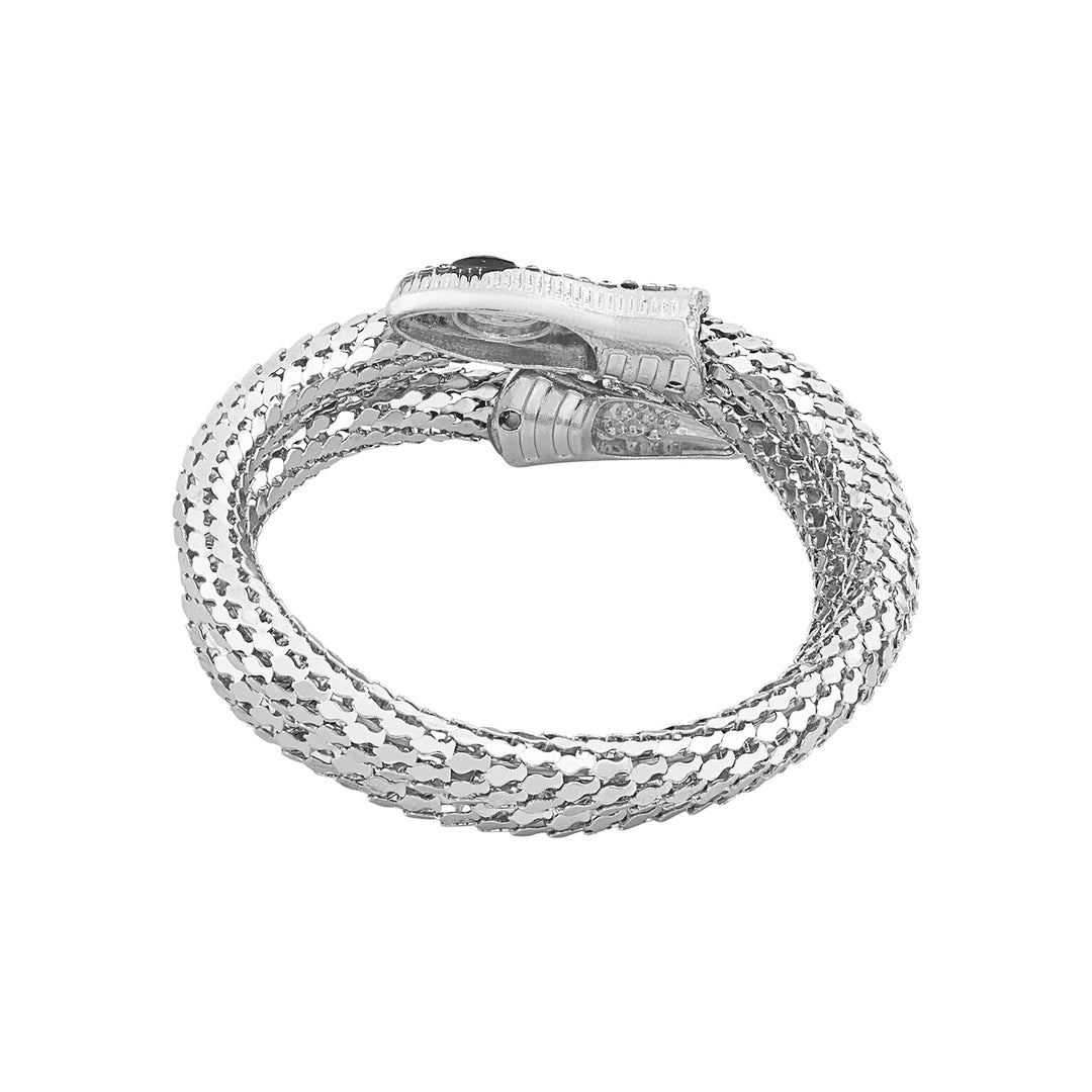 Hissé Silver Snake Bracelet