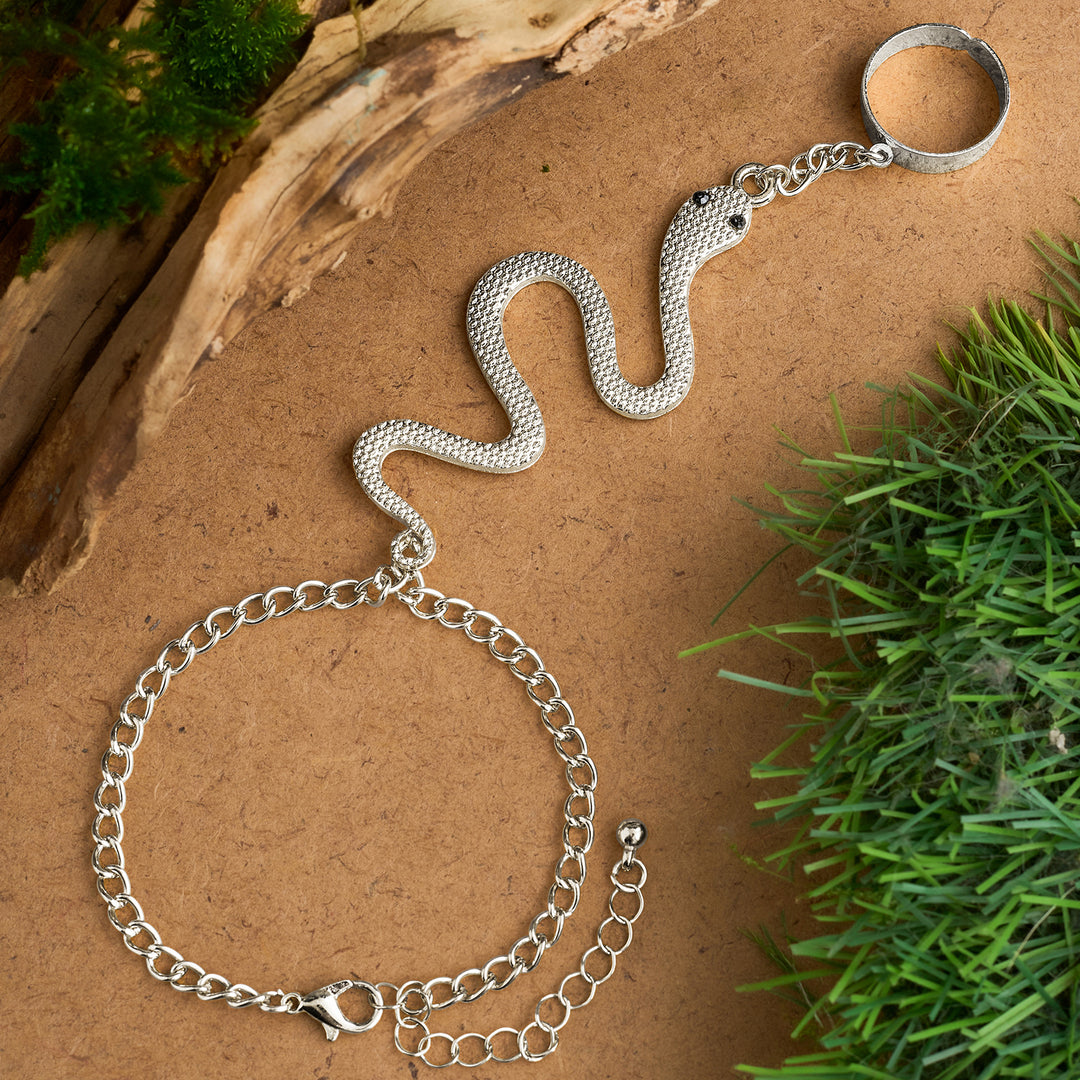 Yalino Silver Women Snake Bracelet