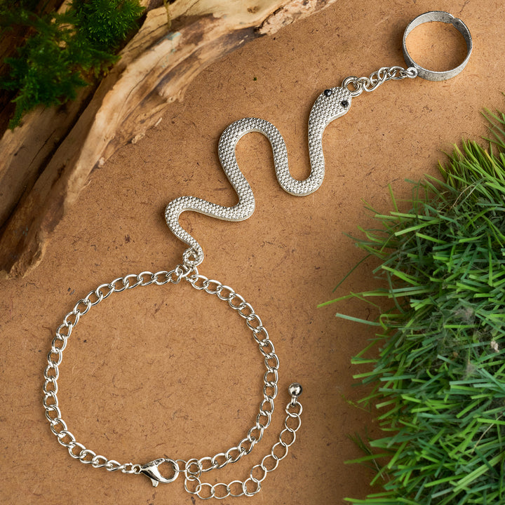 Yalino Silver Women Snake Bracelet