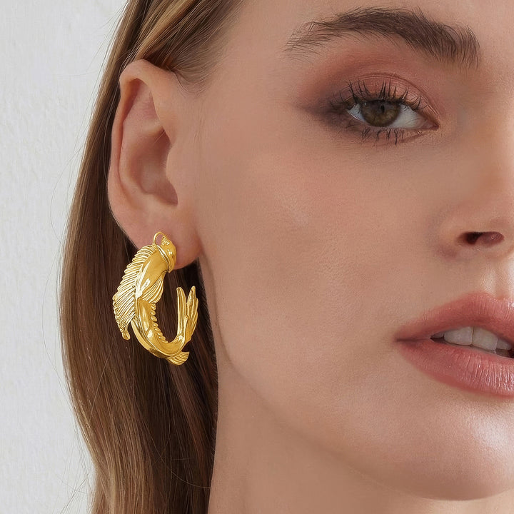 Fishique Gold Fish Earrings