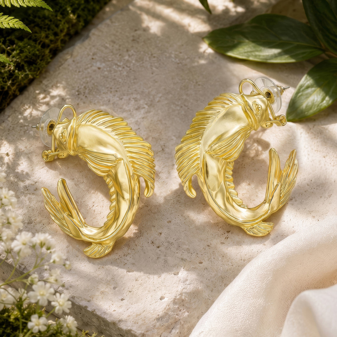 Fishique Gold Fish Earrings