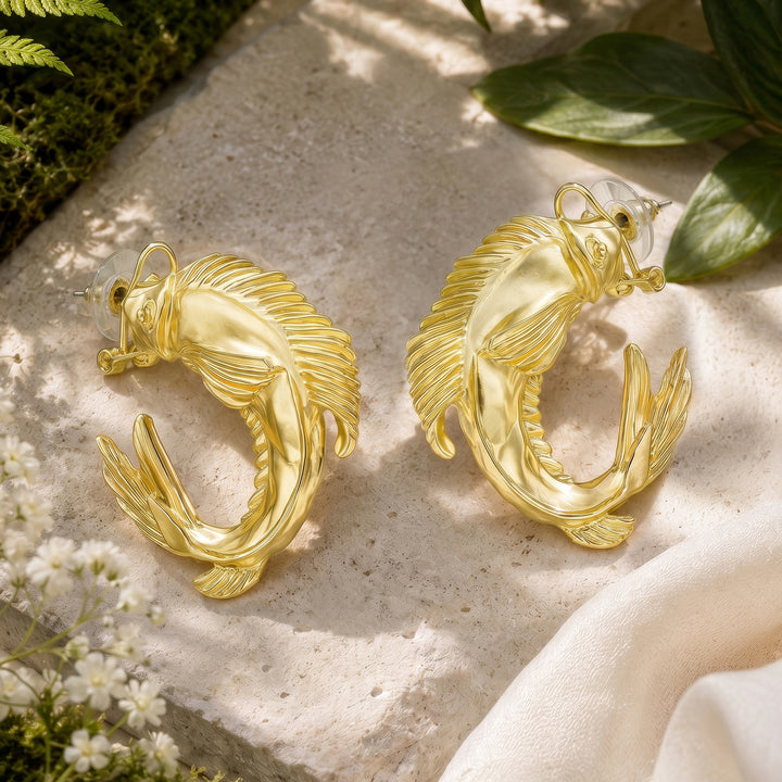 Fishique Gold Fish Earrings
