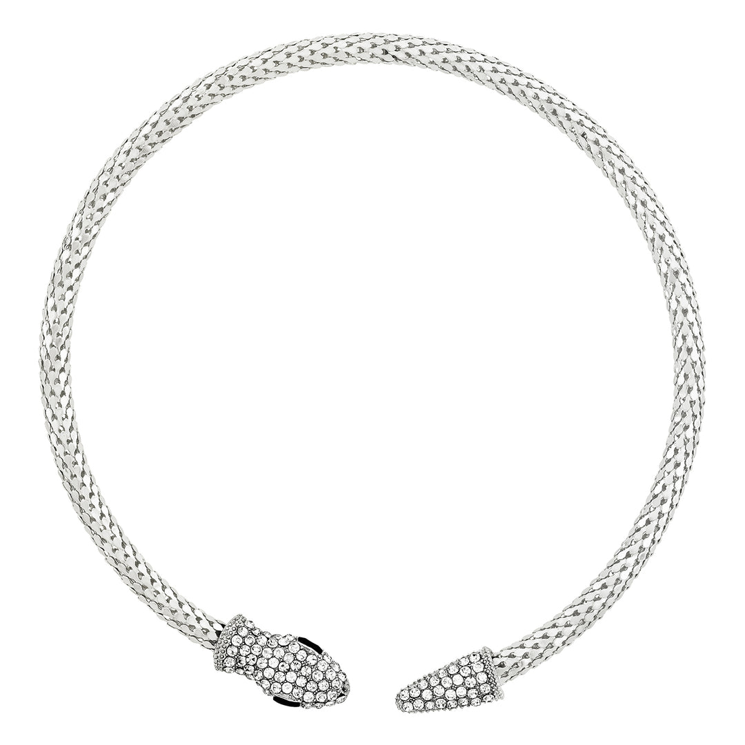 Hissé Silver Snake Necklace