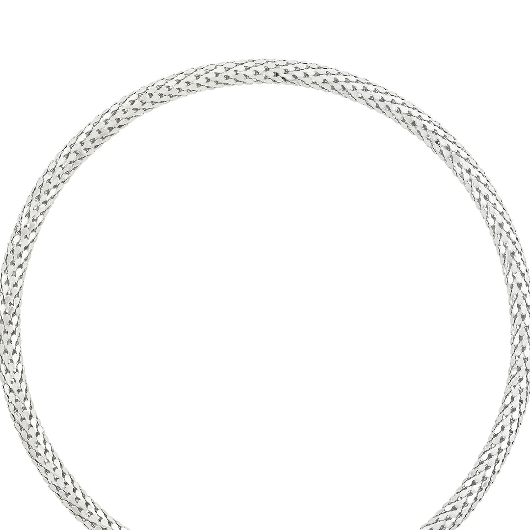 Hissé Silver Snake Necklace