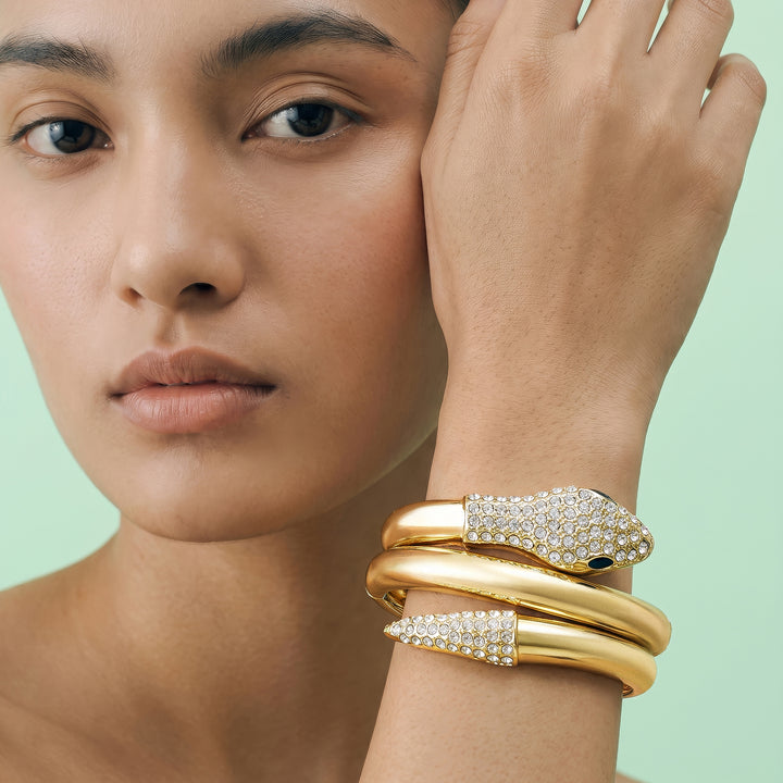 Hebiro Gold Snake Bracelet