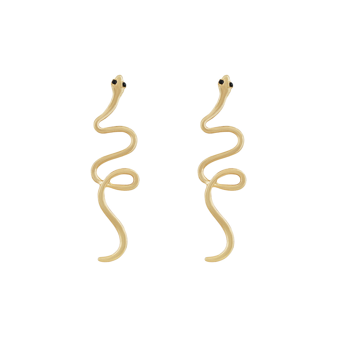 Serpens Gold Snake Earring