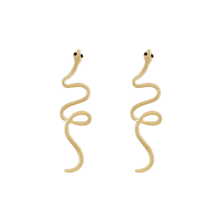 Serpens Gold Snake Earring