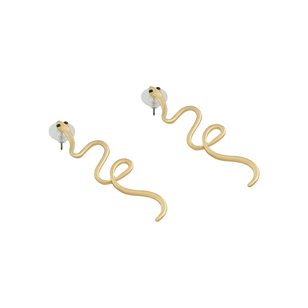 Serpens Gold Snake Earring