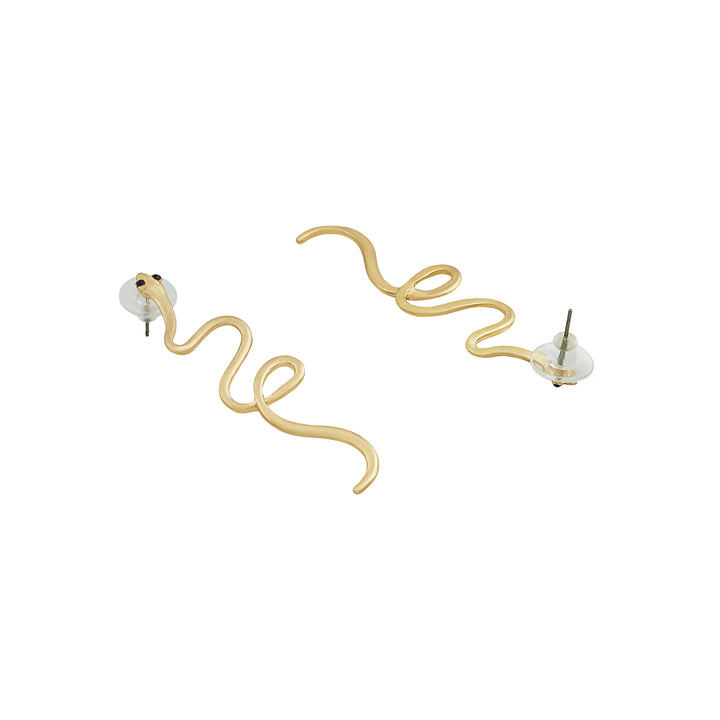 Serpens Gold Snake Earring