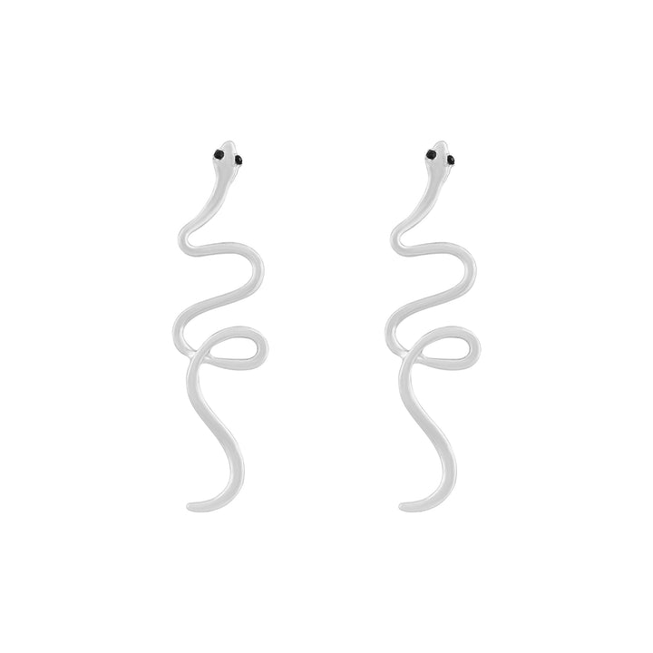 Serpens Silver Snake Earring