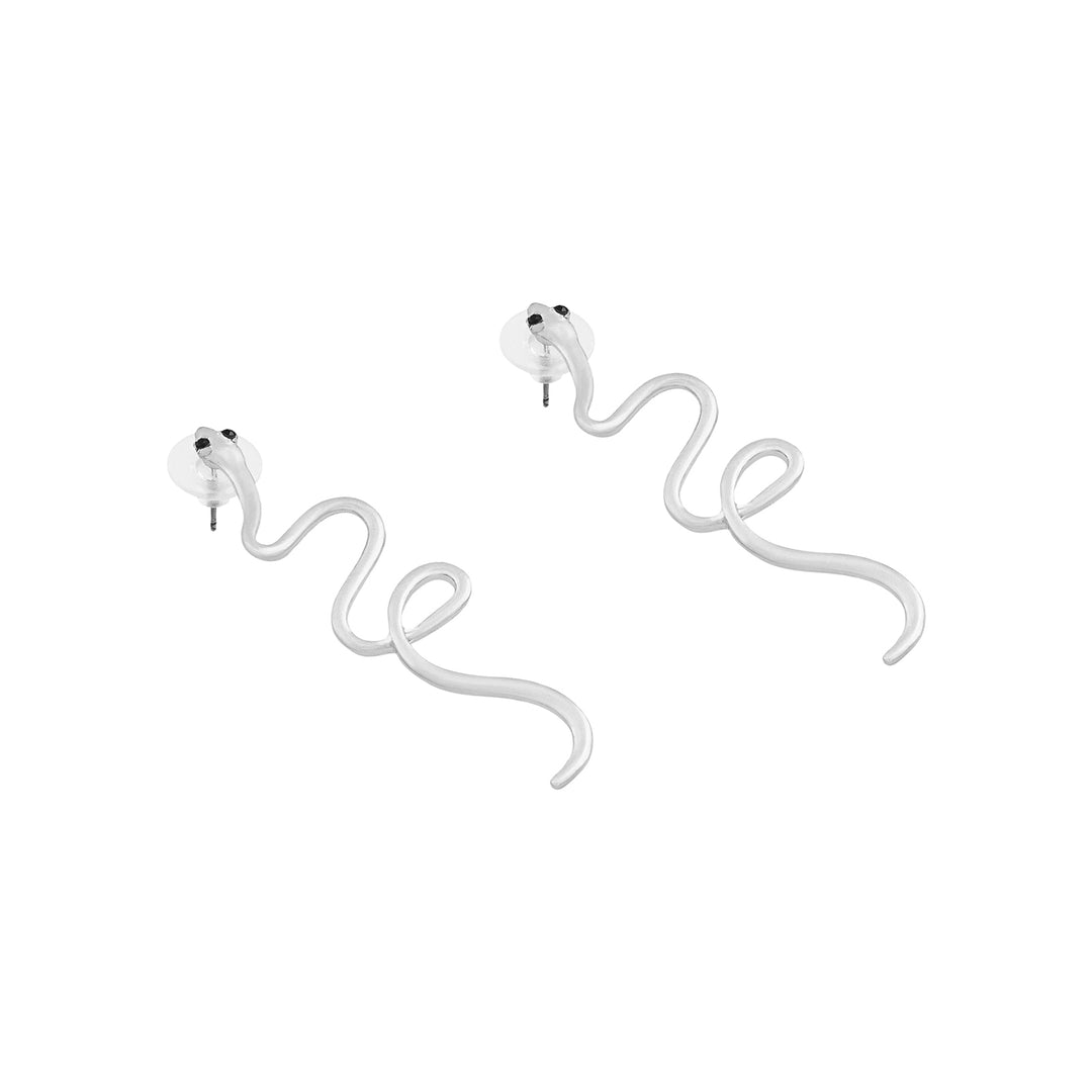 Serpens Silver Snake Earring