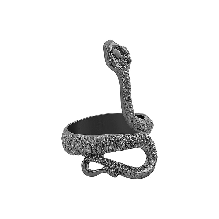 Sireva Black Snake Ring