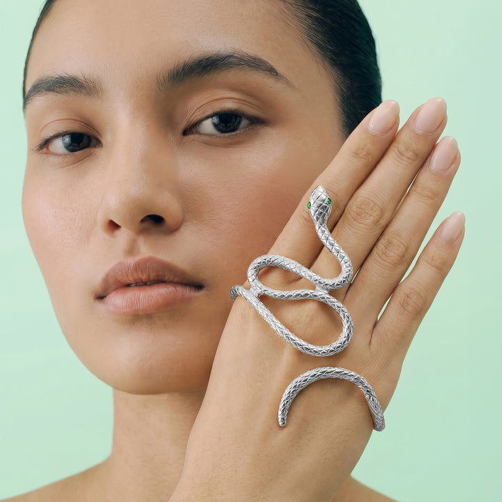 Cleora Embrace Silver Cuff Bracelet