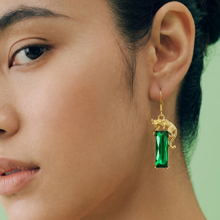 Midero Gold Panther Earrings