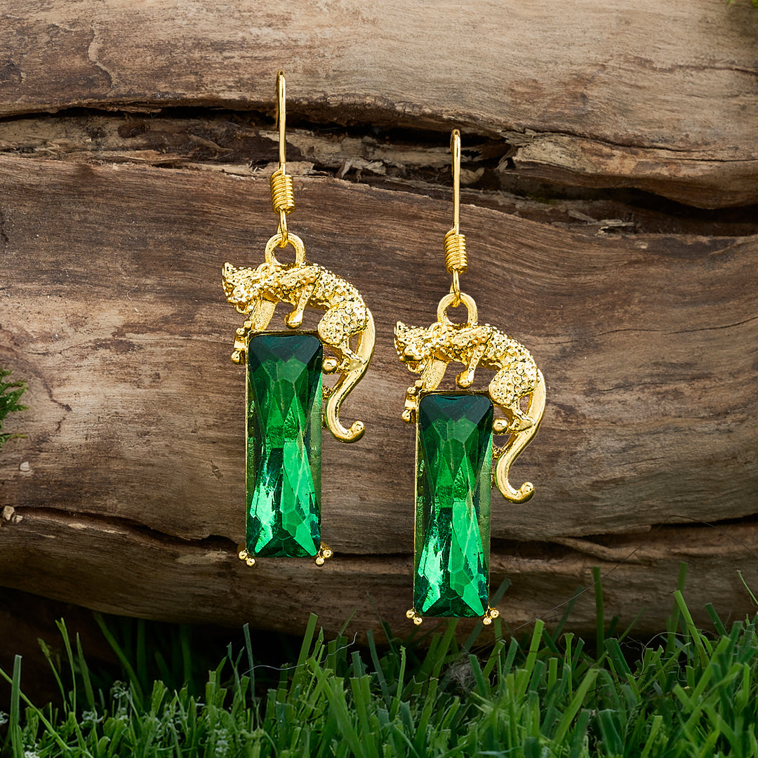 Midero Gold Panther Earrings