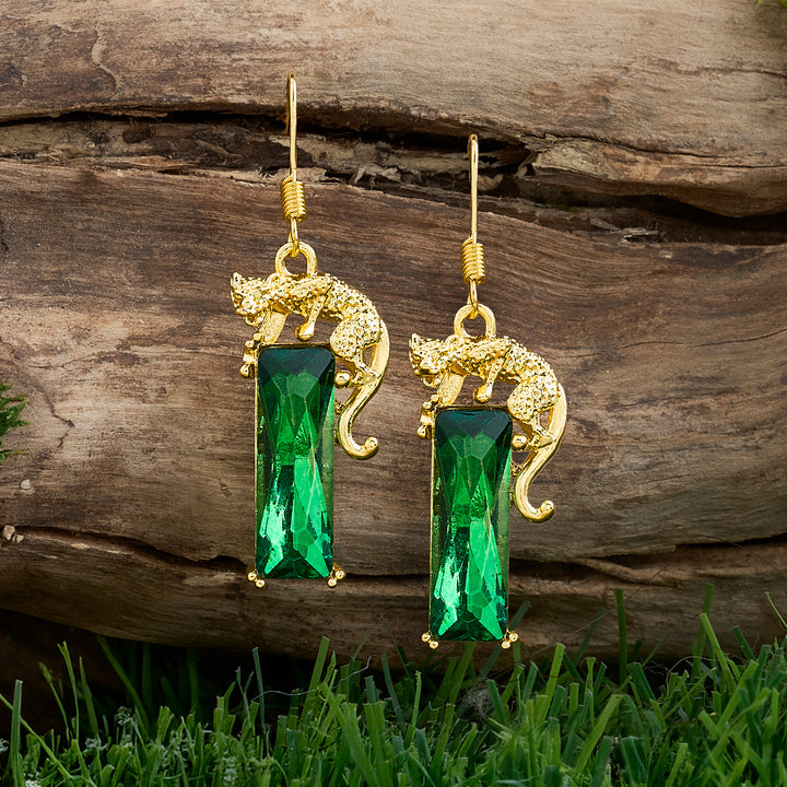 Midero Gold Panther Earrings