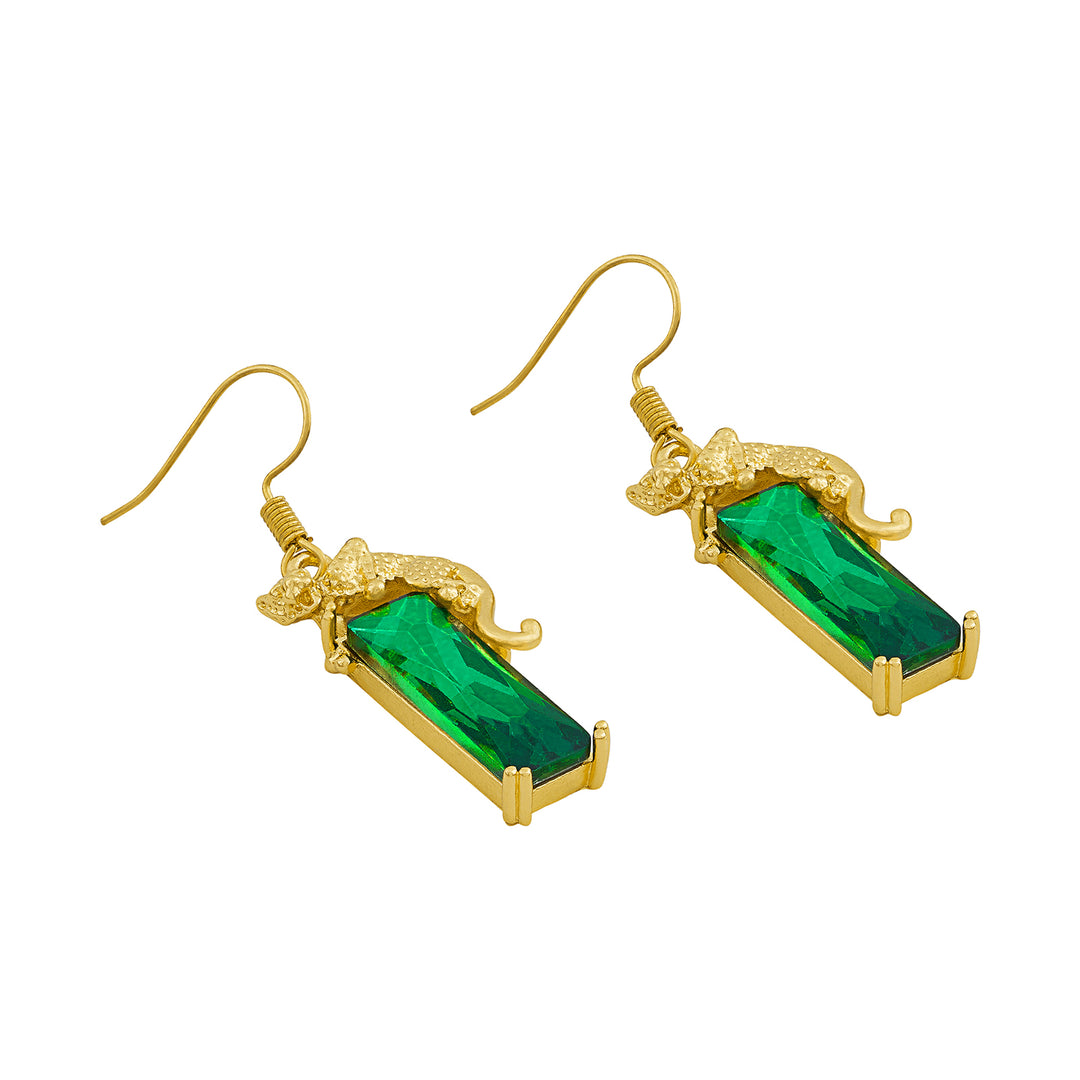Midero Gold Panther Earrings