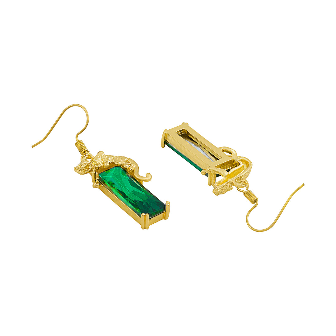 Midero Gold Panther Earrings