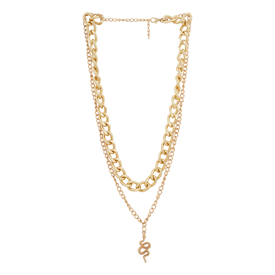 Nyxira Gold Snake Necklace