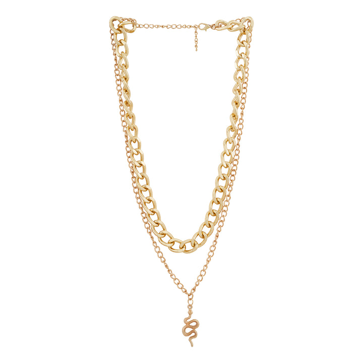 Nyxira Gold Snake Necklace