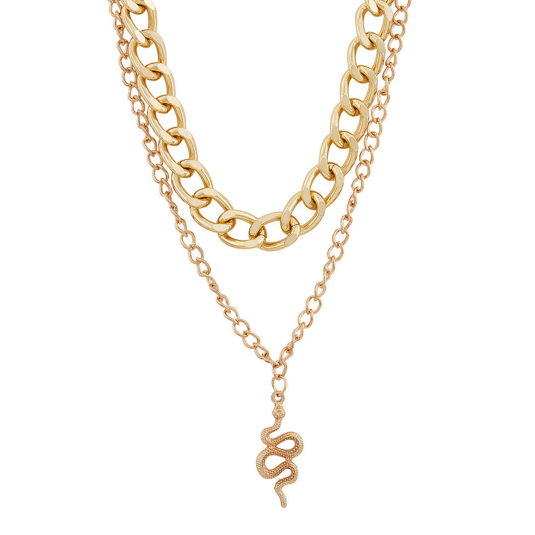 Nyxira Gold Snake Necklace