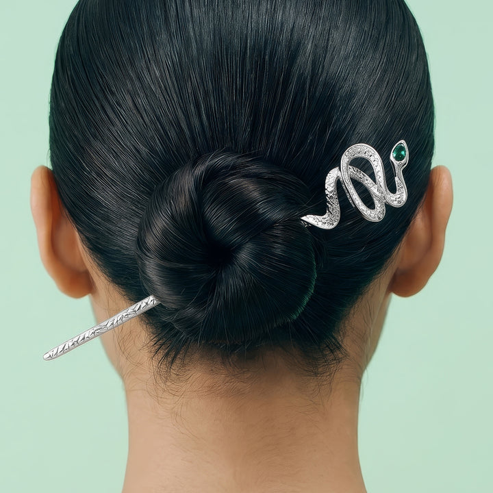 Hiss Please Silver Snake Hair Accessory