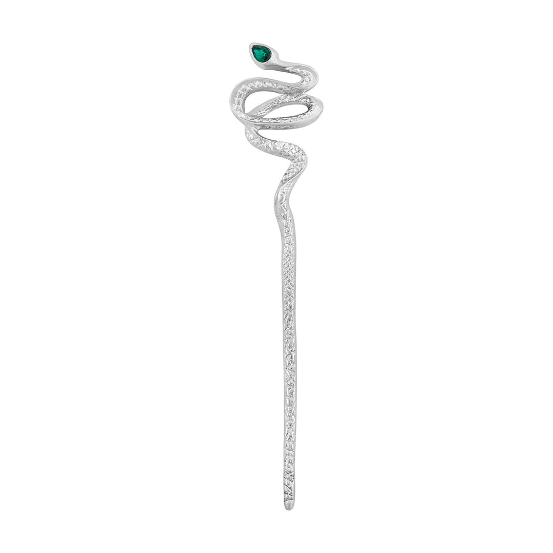 Hiss Please Silver Snake Hair Accessory