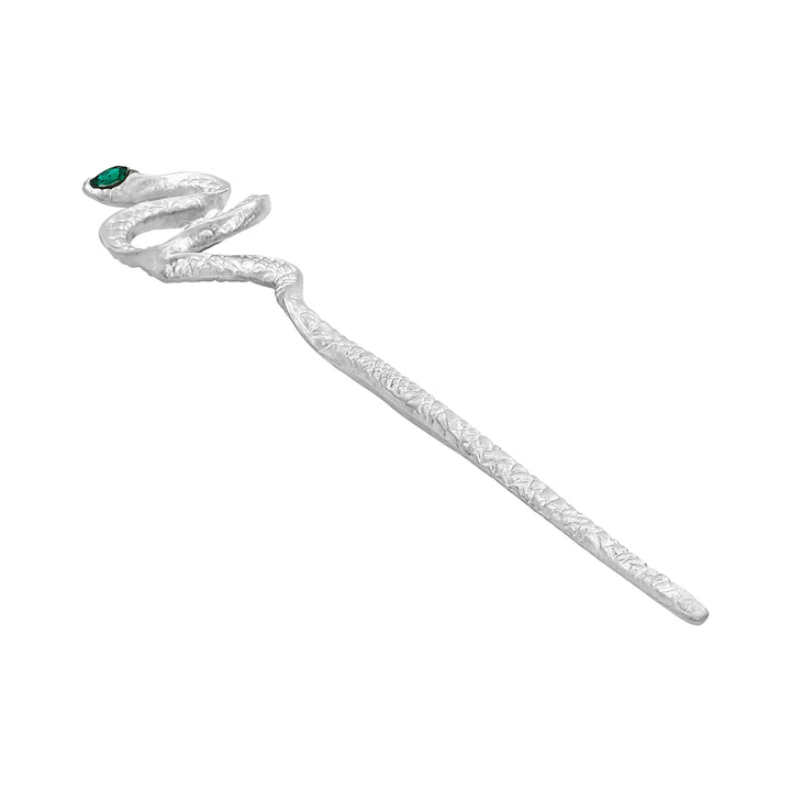 Hiss Please Silver Snake Hair Accessory