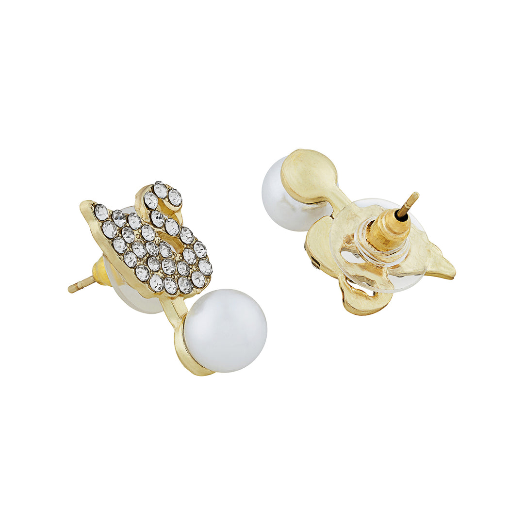 Lil’ Swan Gold Animal Earrings