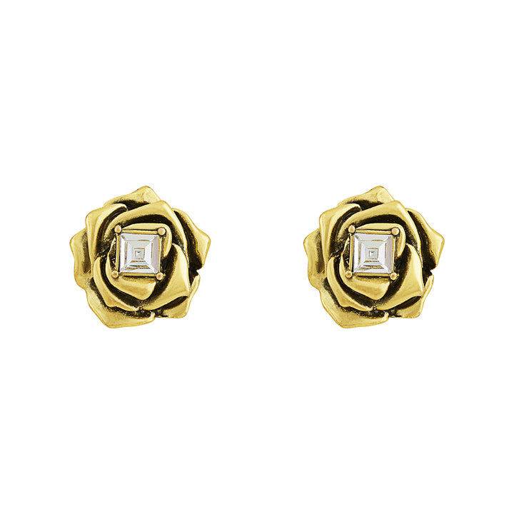 Rozira Gold Flower Earrings