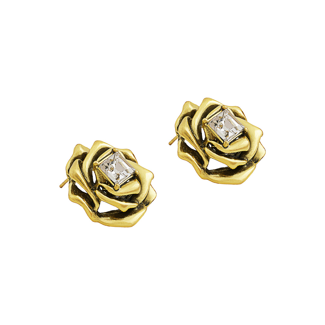 Rozira Gold Flower Earrings