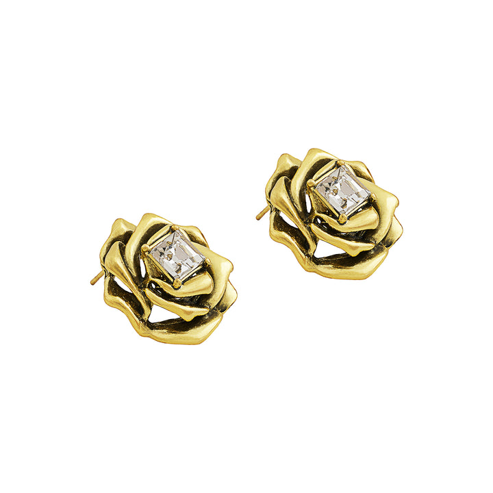 Rozira Gold Flower Earrings