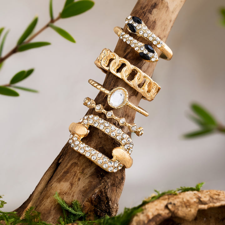 Tarelle Set of 5 Animal Rings