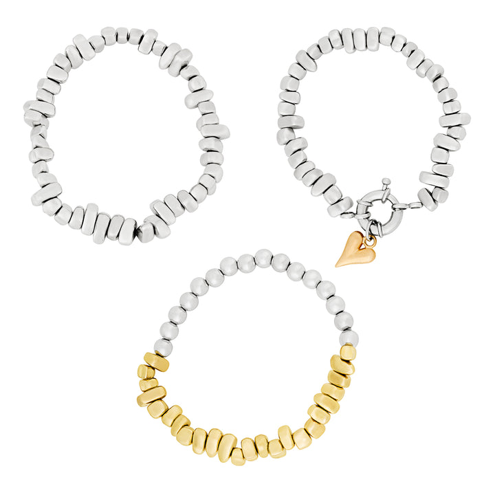 Zenthira Silver & Gold Mixed Metal Bracelet