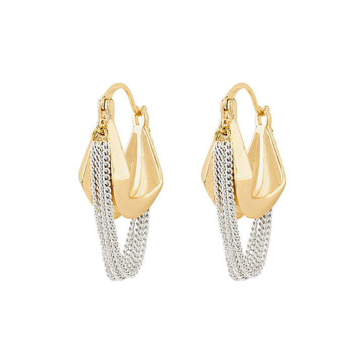 Zarelli Silver & Gold Mixed Metal Earring