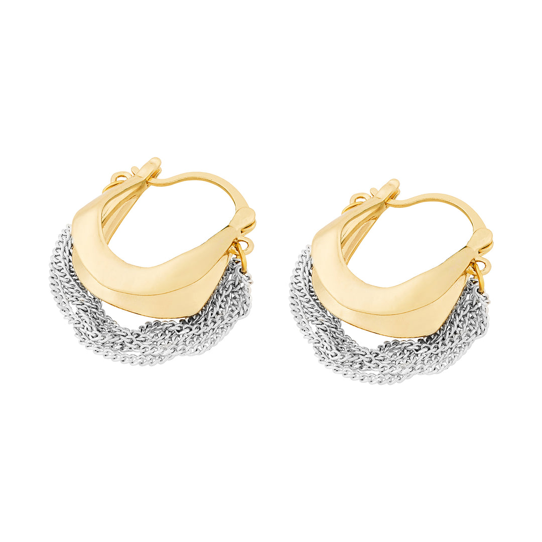 Zarelli Silver & Gold Mixed Metal Earring